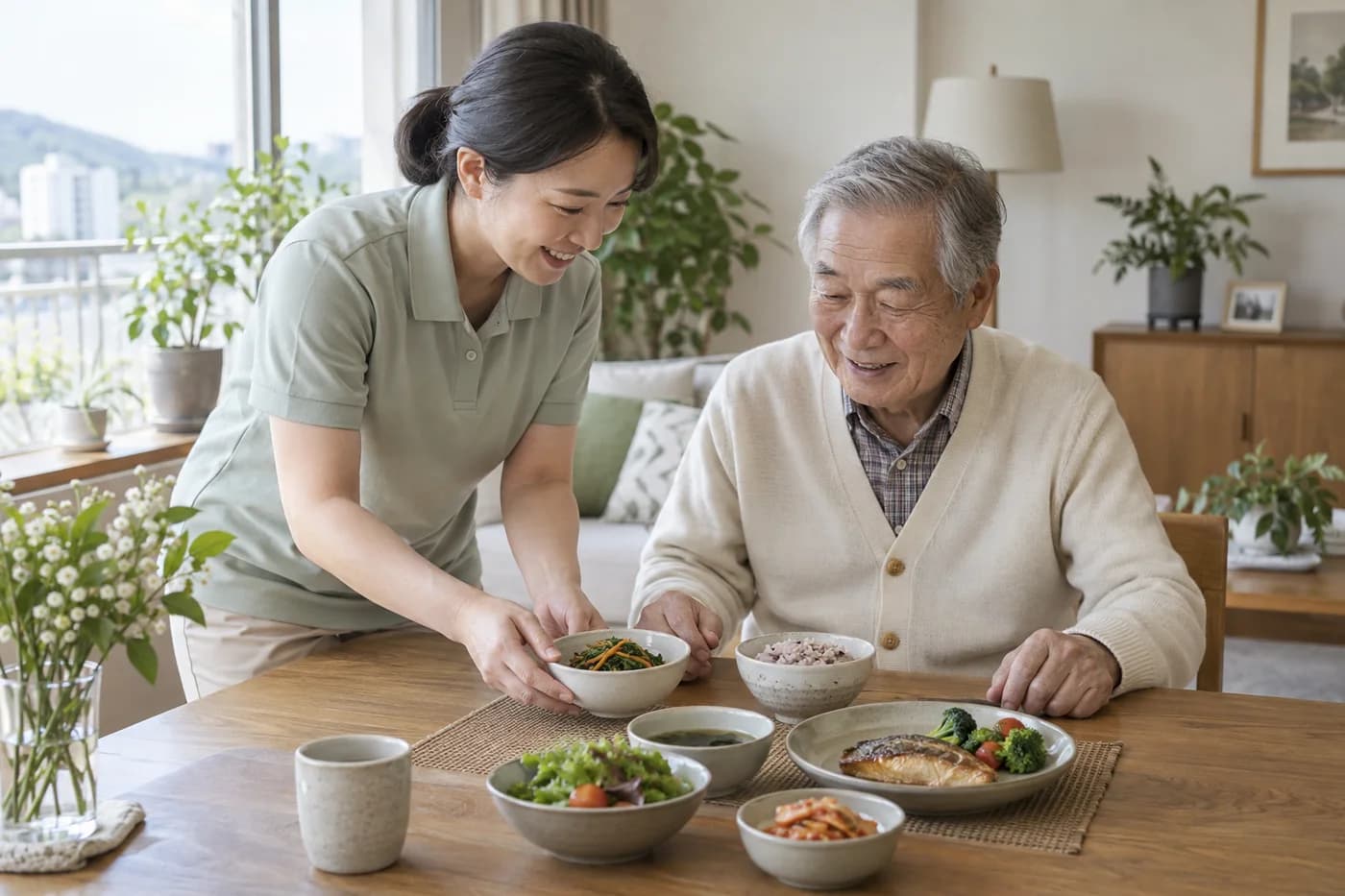 방문요양 안내를 위한 AI 제작 이미지